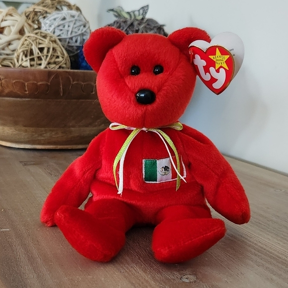🐻Ty Beanie Baby “Osito” the Bear – 1999, Mexican Flag Edition, Excellent - Picture 2 of 16